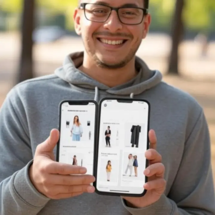 Mobilbarát vásárlási élmény illusztrációja